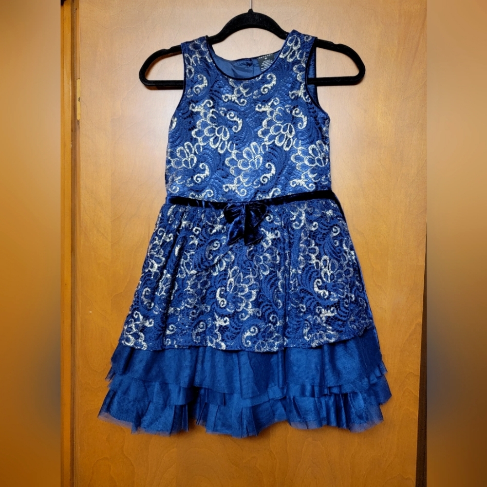 Girls size 10 dark navy blue dress by George